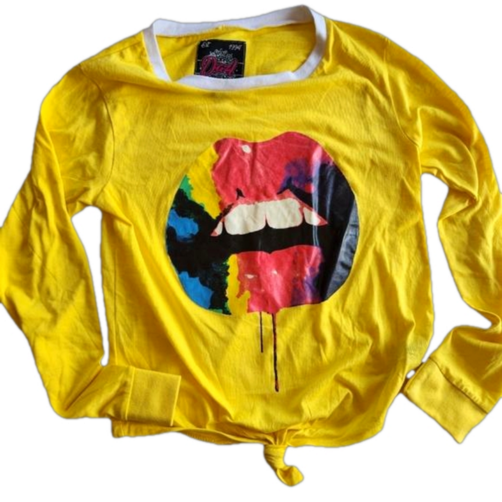 Dazl For Life Shirt Women's Rolling Stones Inspired Artsy Tshirt Size Medium